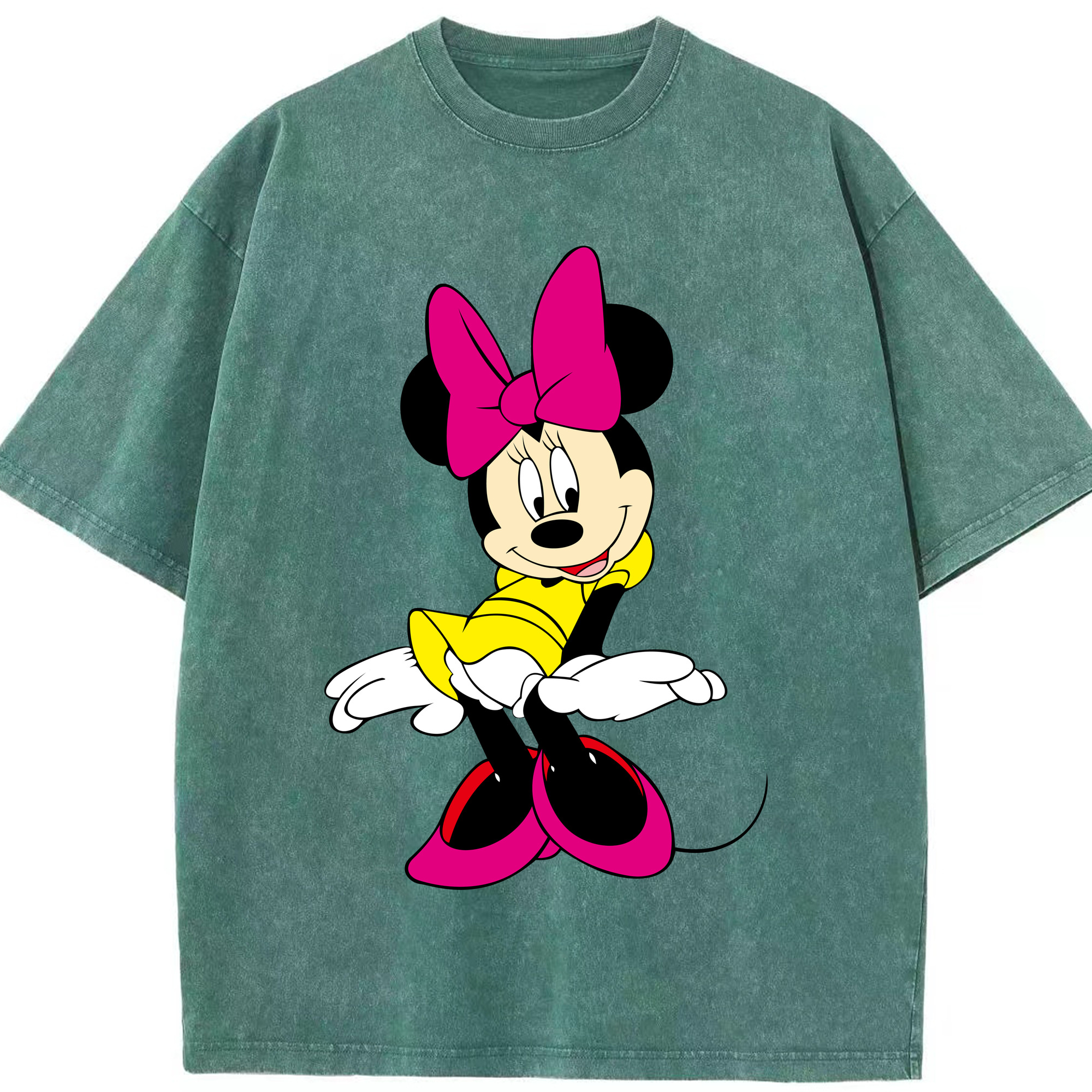 （画像用） ミッキーマウス Mickey Mouse 綿100% ヴィンテージ風 半袖Tシャツ（フロントプリント）